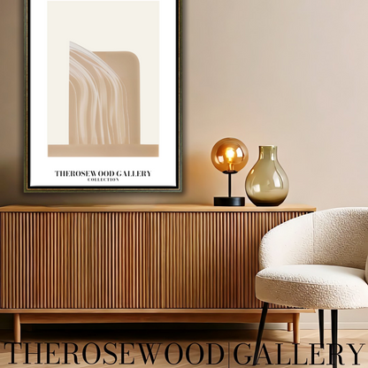 Zeitgenössisches druckbares Poster | Digitale Malerei | Sanfte Erdtöne | Geometrisches Design | Schicke, gemütliche Wand