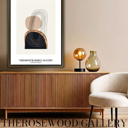 Modern Printable Art Poster | High Definition Download | Subtle Earthy Hues | Geometric Harmony | Cozy Contemporary Wall Art