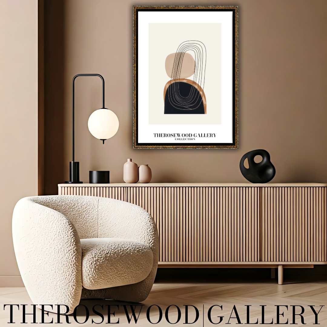 Modern Printable Art Poster | High Definition Download | Subtle Earthy Hues | Geometric Harmony | Cozy Contemporary Wall Art