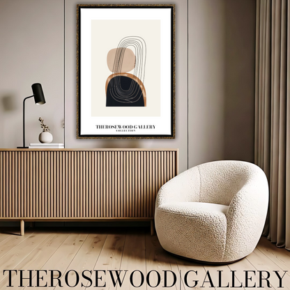 Modern Printable Art Poster | High Definition Download | Subtle Earthy Hues | Geometric Harmony | Cozy Contemporary Wall Art
