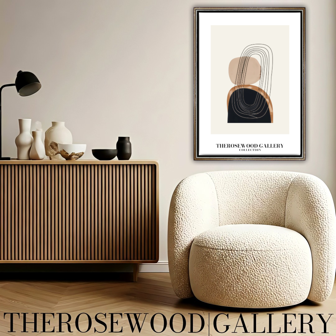 Modern Printable Art Poster | High Definition Download | Subtle Earthy Hues | Geometric Harmony | Cozy Contemporary Wall Art
