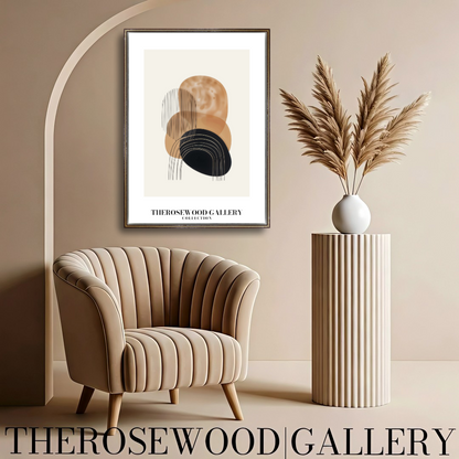 Refined Printable Art Piece | High Definition Quality | Gentle Shades | Abstract Shapes