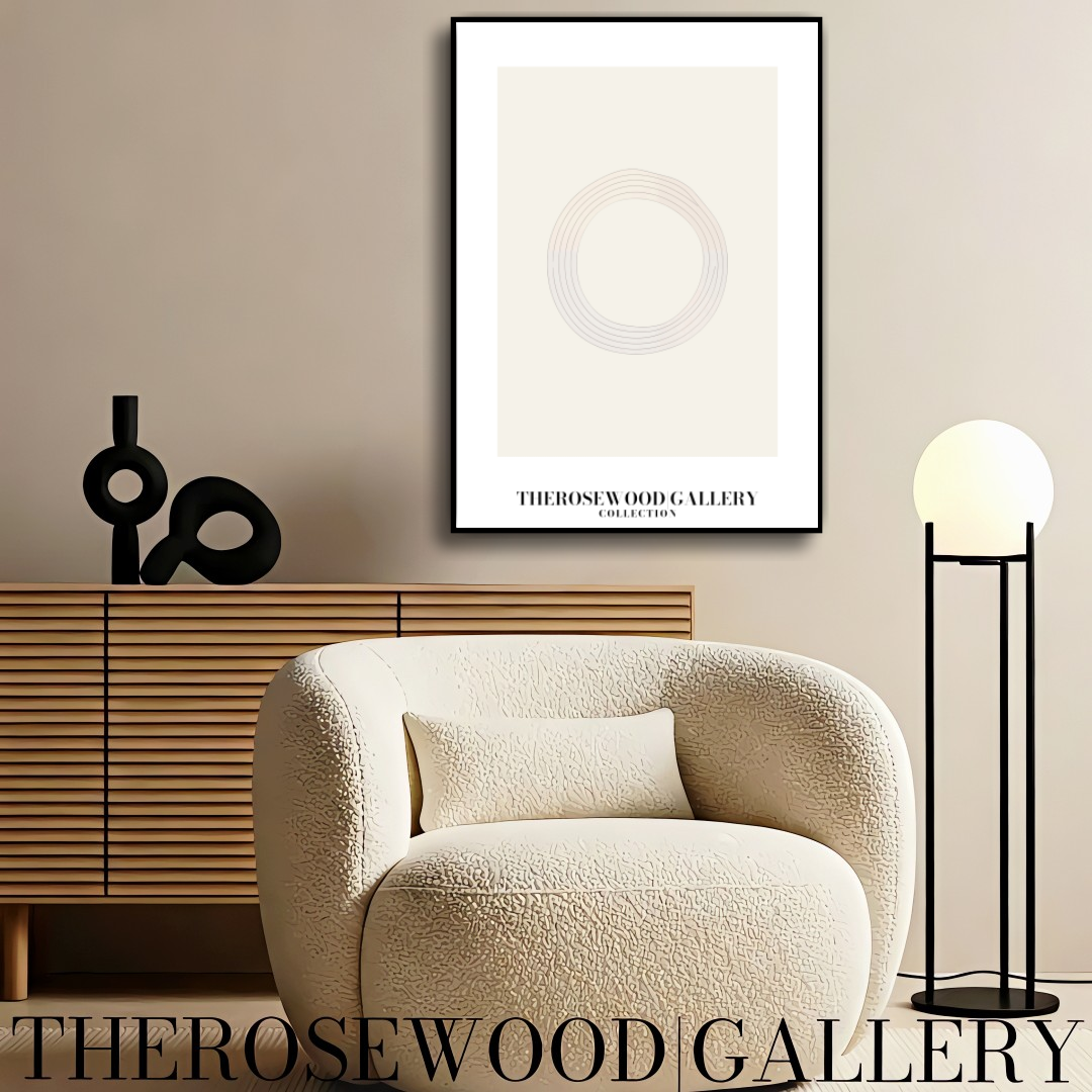 Druckbare abstrakte Wanddekoration | Hochauflösender Download | Gedämpfte Töne | Minimalistische Formen | Modernes Wohnzimmer