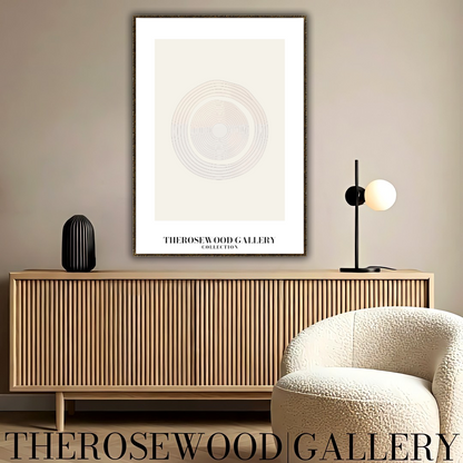 Printable Geometric Wall Art | High-Def Download | Subdued Color Scheme | Modern Cercles | Cozy Artistic Home