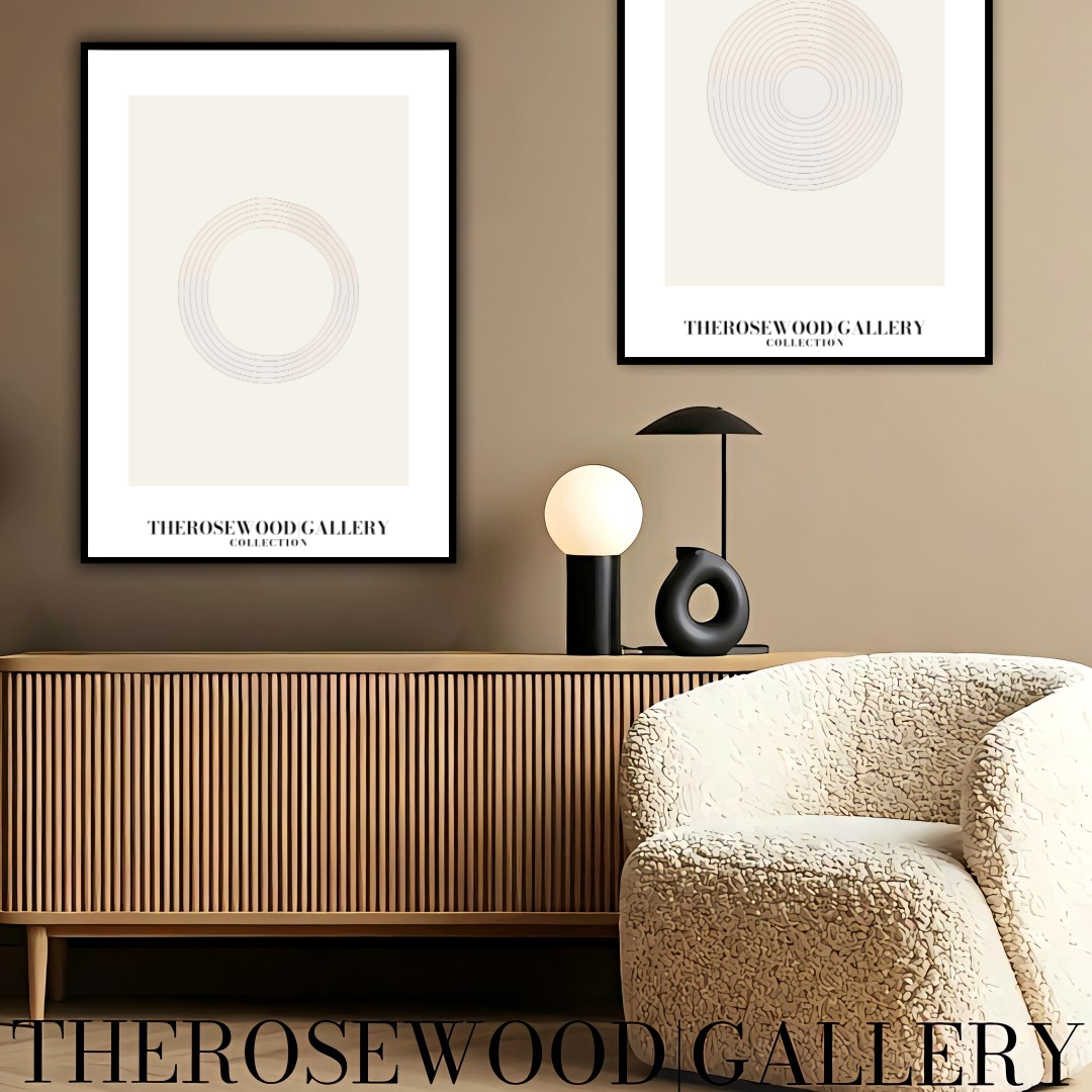 Druckbare abstrakte Wanddekoration | Hochauflösender Download | Gedämpfte Töne | Minimalistische Formen | Modernes Wohnzimmer