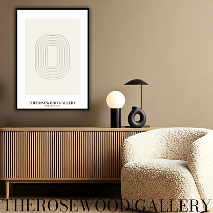 Modern Art Print Download | Ultra HD Quality | Soft Neutral Colors | Structured Line Motif | Chic Wall Decor