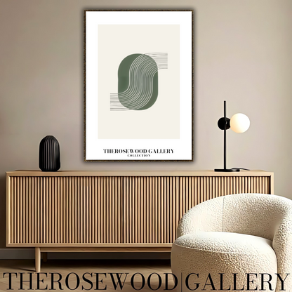 Zeitgenössische digitale Wandkunst | HD-Download | Grün Pastell | Abstraktes geometrisches Design | Moderne Wohnkultur