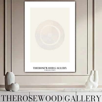 Printable Geometric Wall Art | High-Def Download | Subdued Color Scheme | Modern Cercles | Cozy Artistic Home