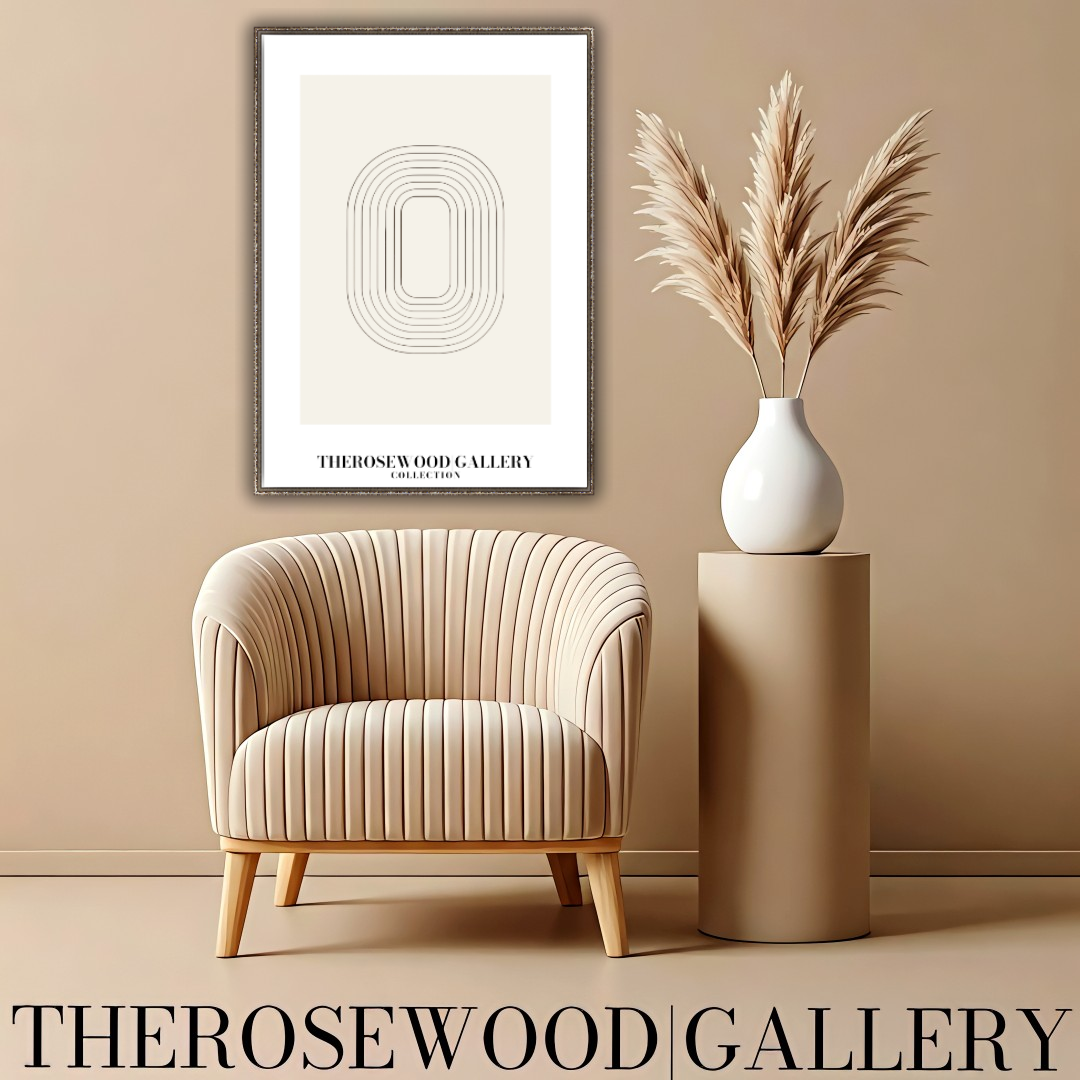 Modern Art Print Download | Ultra HD Quality | Soft Neutral Colors | Structured Line Motif | Chic Wall Decor