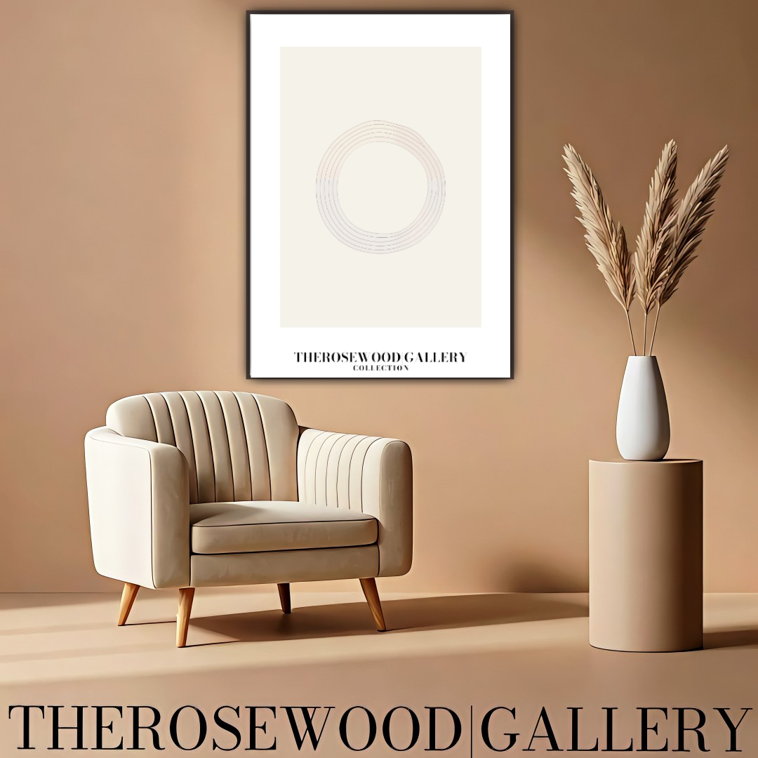 Druckbare abstrakte Wanddekoration | Hochauflösender Download | Gedämpfte Töne | Minimalistische Formen | Modernes Wohnzimmer