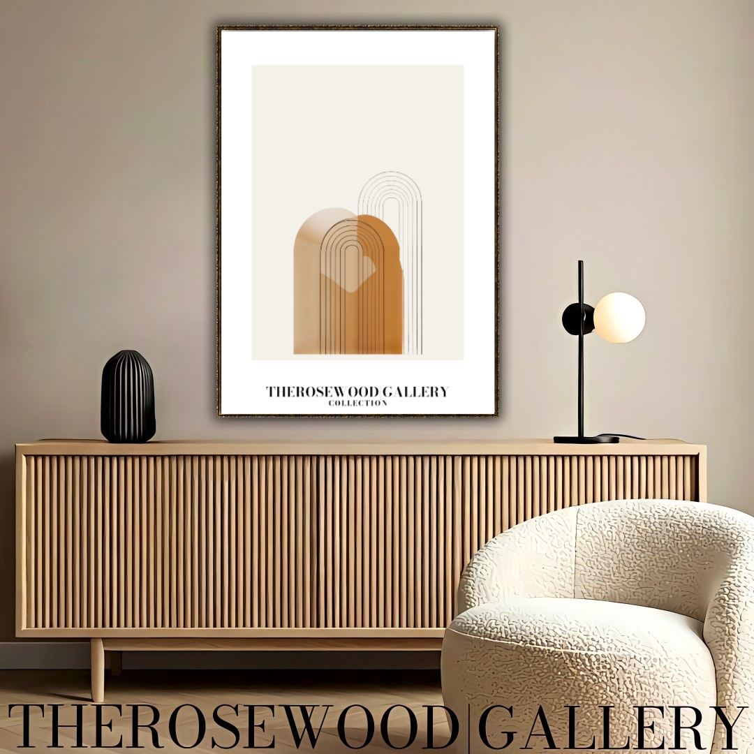 Minimalist Digital Print | Premium Quality Digital Download | Golden Palette | Geometric Arc | Contemporary Home