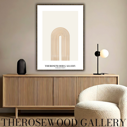 Digital Abstract Brush Stroke Lines | Studio Quality Download | Monochromatic Palette | Minimalist Arc Line | Bedroom Decor