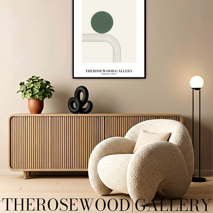 Minimalistische geometrische Wandkunst | Digitaler Sofort-Download | Grüne Farbpalette | Zeitgenössisches Design | Home-Office-Dekor