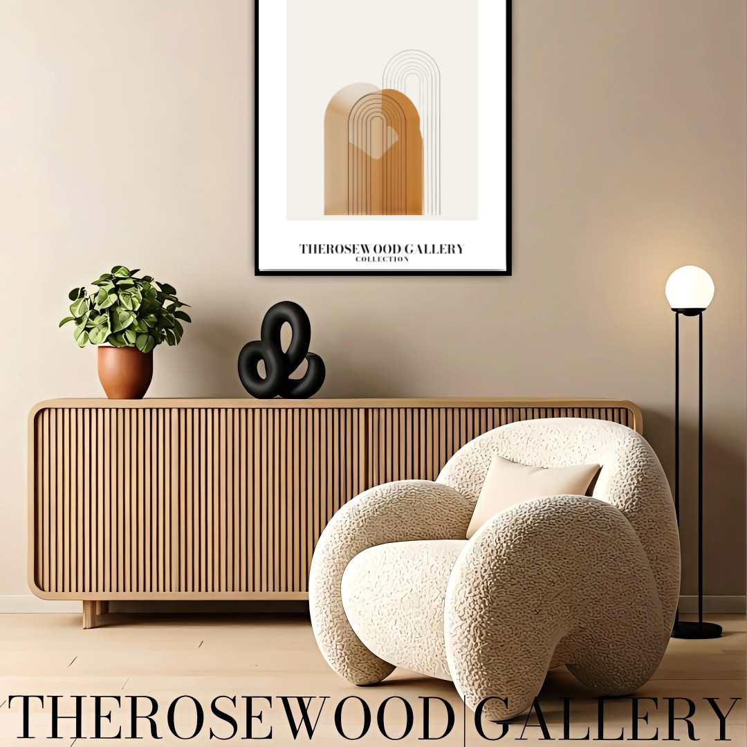 Minimalist Digital Print | Premium Quality Digital Download | Golden Palette | Geometric Arc | Contemporary Home
