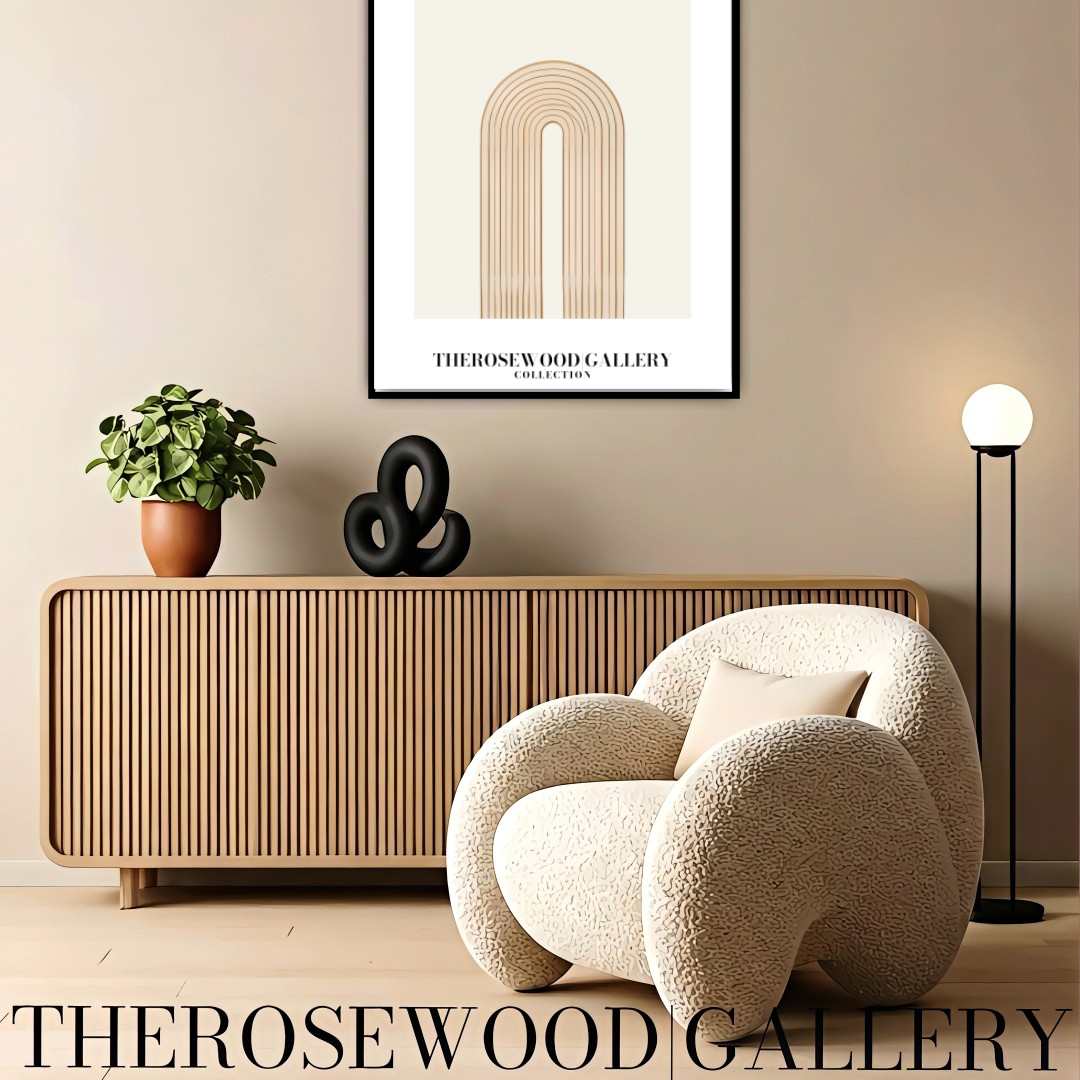 Digital Abstract Brush Stroke Lines | Studio Quality Download | Monochromatic Palette | Minimalist Arc Line | Bedroom Decor