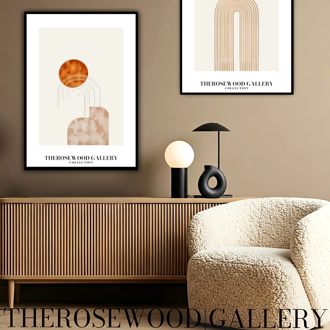 Contemporary Centerpiece Prints | Professional Resolution Download | Desert Tones | Architectural Forms | Room Art