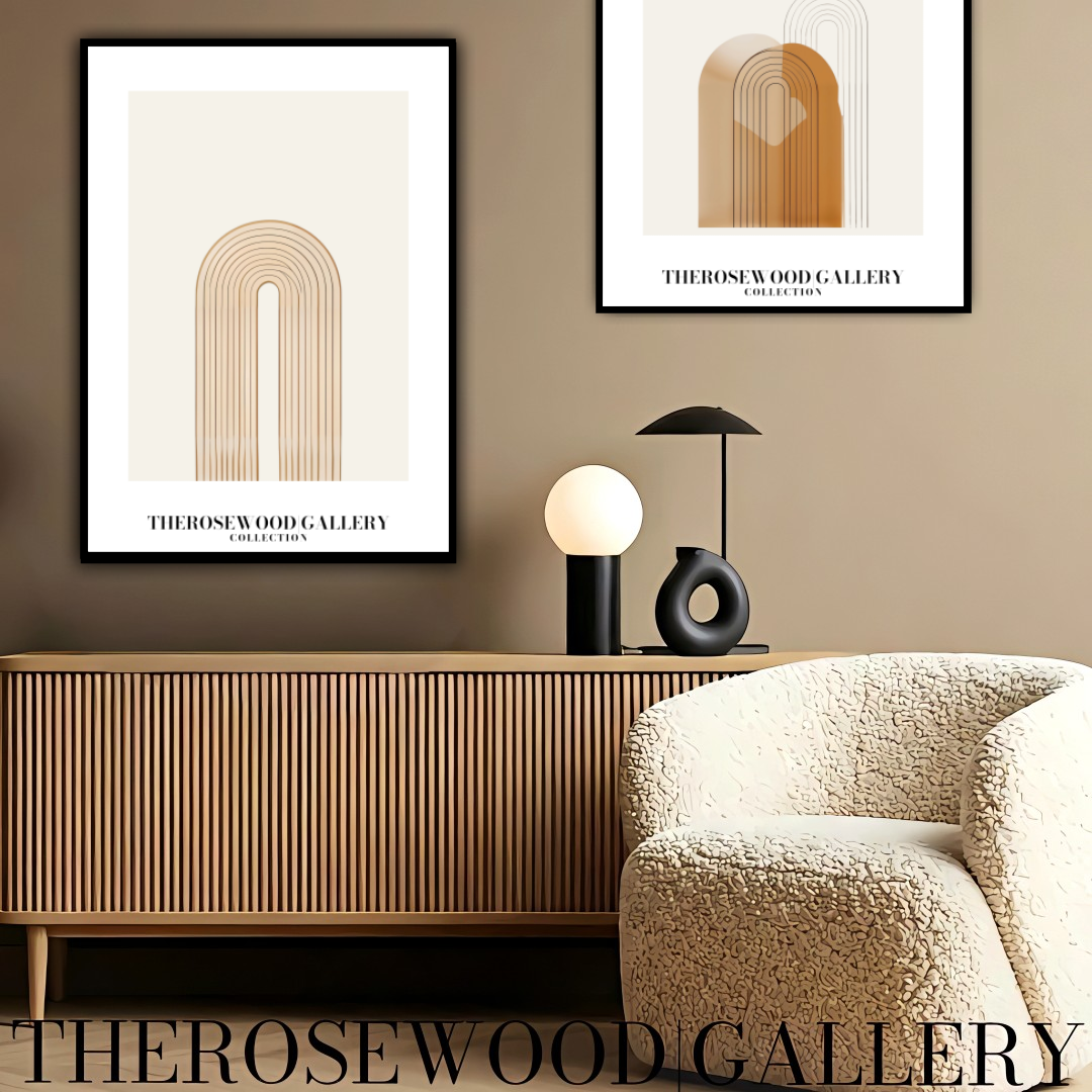 Digital Abstract Brush Stroke Lines | Studio Quality Download | Monochromatic Palette | Minimalist Arc Line | Bedroom Decor