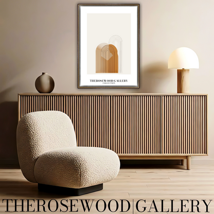 Minimalist Digital Print | Premium Quality Digital Download | Golden Palette | Geometric Arc | Contemporary Home