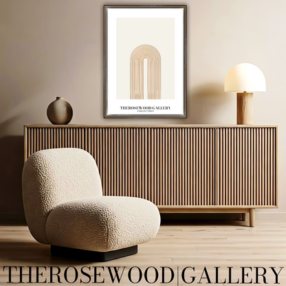 Digital Abstract Brush Stroke Lines | Studio Quality Download | Monochromatic Palette | Minimalist Arc Line | Bedroom Decor