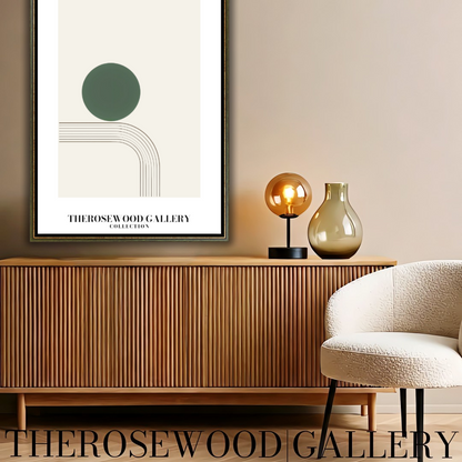 Minimalistische geometrische Wandkunst | Digitaler Sofort-Download | Grüne Farbpalette | Zeitgenössisches Design | Home-Office-Dekor