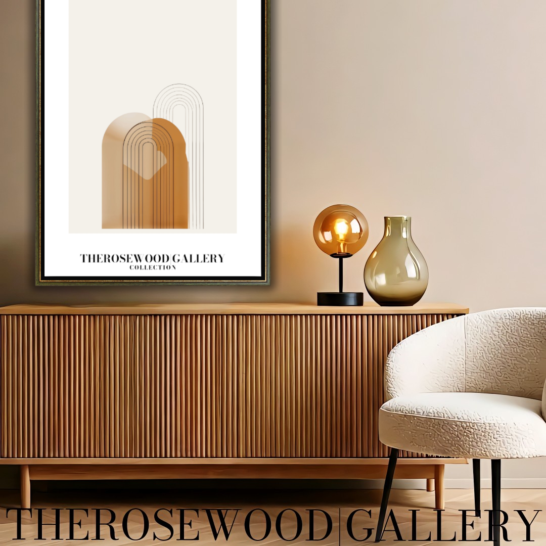 Minimalist Digital Print | Premium Quality Digital Download | Golden Palette | Geometric Arc | Contemporary Home