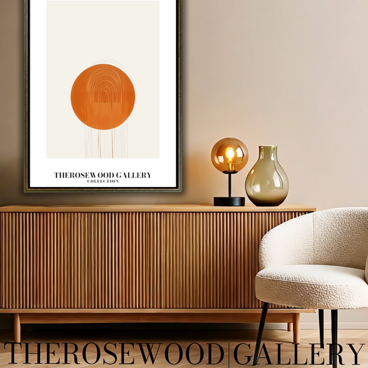 Abstract Line Art Prints | Premium Digital Download | Warm Orange Tones | Modern Shapes | Scandinavian Inspired Decor