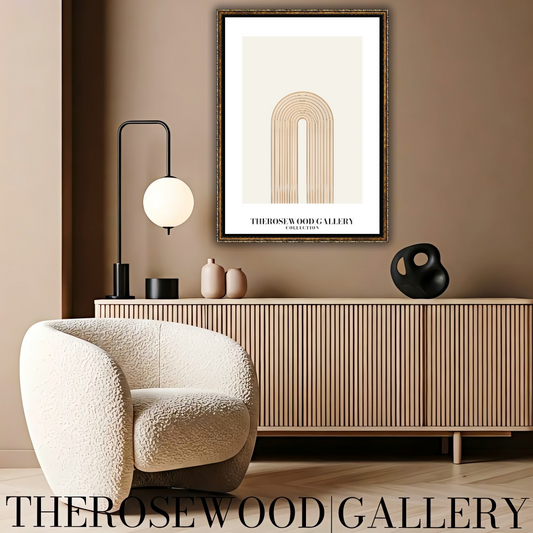 Digital Abstract Brush Stroke Lines | Studio Quality Download | Monochromatic Palette | Minimalist Arc Line | Bedroom Decor