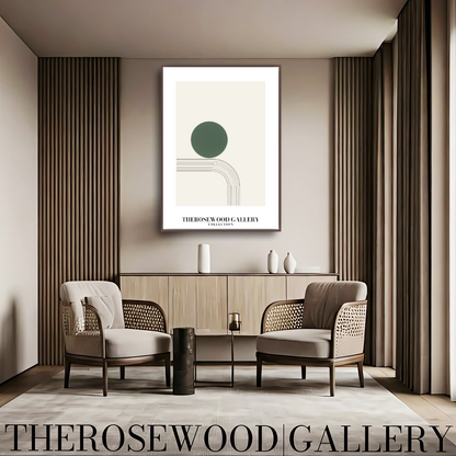 Minimalistische geometrische Wandkunst | Digitaler Sofort-Download | Grüne Farbpalette | Zeitgenössisches Design | Home-Office-Dekor
