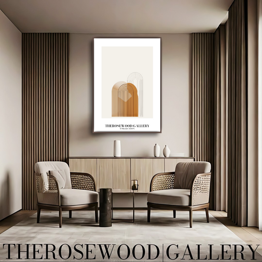 Minimalist Digital Print | Premium Quality Digital Download | Golden Palette | Geometric Arc | Contemporary Home