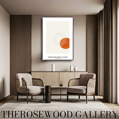 Art moderne du milieu du siècle à imprimer | Fichiers haute définition | Tons d'automne | Composition géométrique | Décoration murale de salon