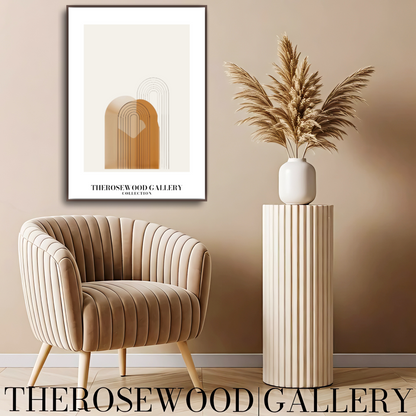 Minimalist Digital Print | Premium Quality Digital Download | Golden Palette | Geometric Arc | Contemporary Home