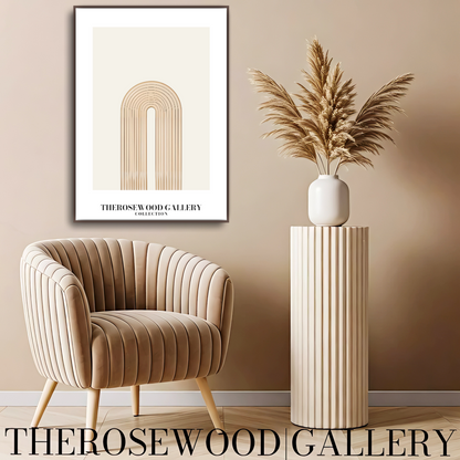 Digital Abstract Brush Stroke Lines | Studio Quality Download | Monochromatic Palette | Minimalist Arc Line | Bedroom Decor