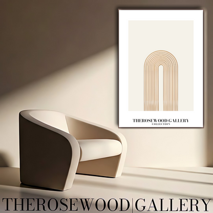 Digital Abstract Brush Stroke Lines | Studio Quality Download | Monochromatic Palette | Minimalist Arc Line | Bedroom Decor