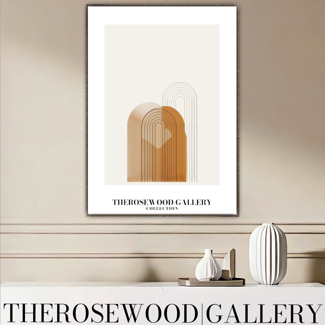 Minimalist Digital Print | Premium Quality Digital Download | Golden Palette | Geometric Arc | Contemporary Home