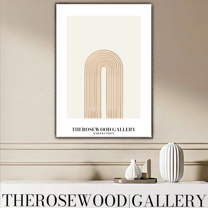 Digital Abstract Brush Stroke Lines | Studio Quality Download | Monochromatic Palette | Minimalist Arc Line | Bedroom Decor