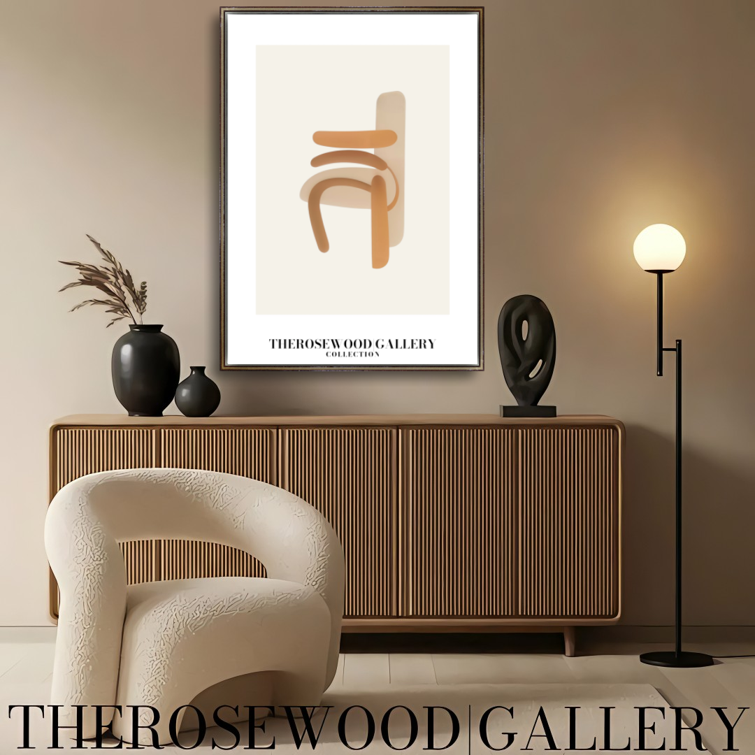 Digital Minimalist Wall Art | High-Resolution Download | Pale Organe Palette | Geometric Shapes | Modern Home Decor