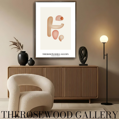 Minimalist Wall Art Print | Crisp Digital Download | Soft Pink Colors | Abstract Circles | Contemporary