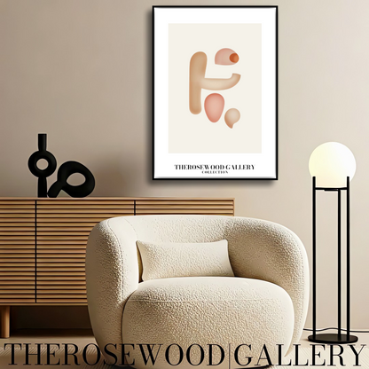 Minimalist Wall Art Print | Crisp Digital Download | Soft Pink Colors | Abstract Circles | Contemporary
