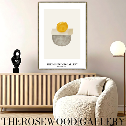 Geometric Minimalist Art Print | Ultra HD Download | Yellow Art | Sleek Patterns | Stylish Decor