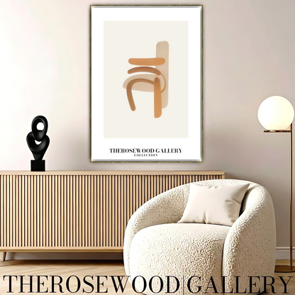 Digital Minimalist Wall Art | High-Resolution Download | Pale Organe Palette | Geometric Shapes | Modern Home Decor