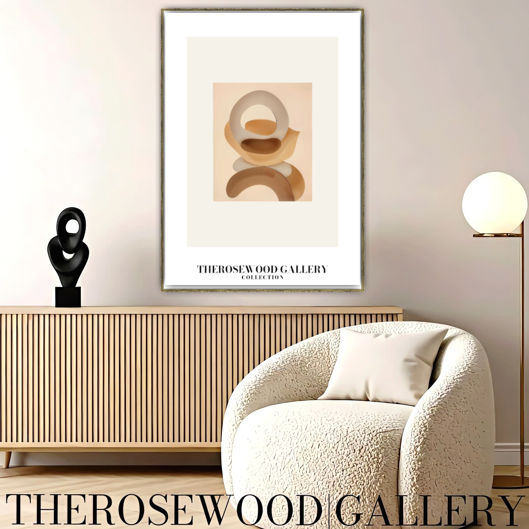 Minimalist Art | High-Resolution Digital Download | Warm Beige Hues | Abstract Geometric Forms | Cozy & Modern