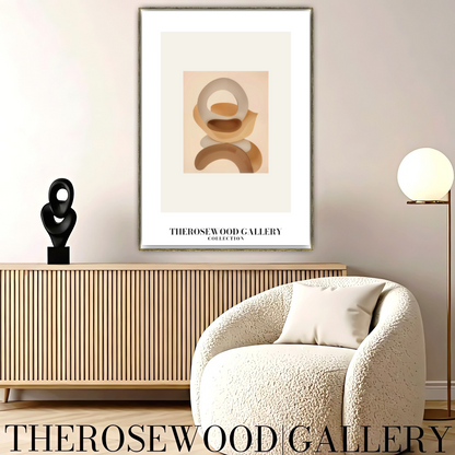 Minimalist Art | High-Resolution Digital Download | Warm Beige Hues | Abstract Geometric Forms | Cozy & Modern