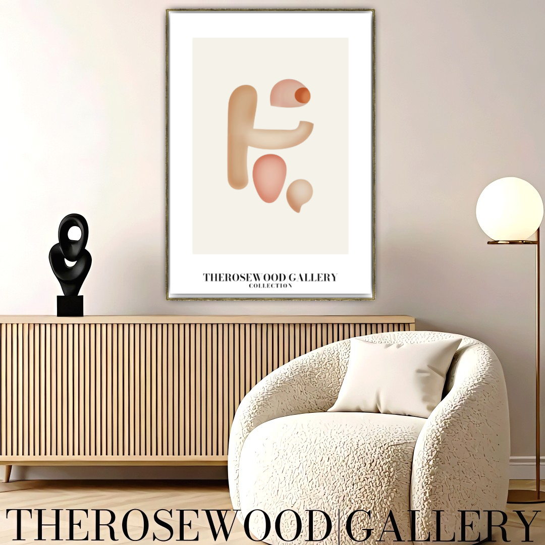 Minimalist Wall Art Print | Crisp Digital Download | Soft Pink Colors | Abstract Circles | Contemporary