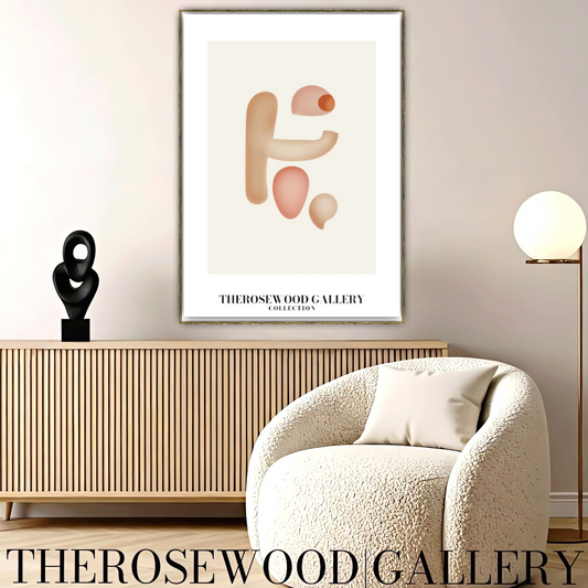 Minimalist Wall Art Print | Crisp Digital Download | Soft Pink Colors | Abstract Circles | Contemporary