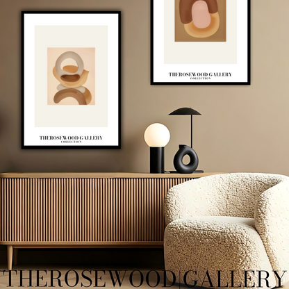 Minimalist Art | High-Resolution Digital Download | Warm Beige Hues | Abstract Geometric Forms | Cozy & Modern
