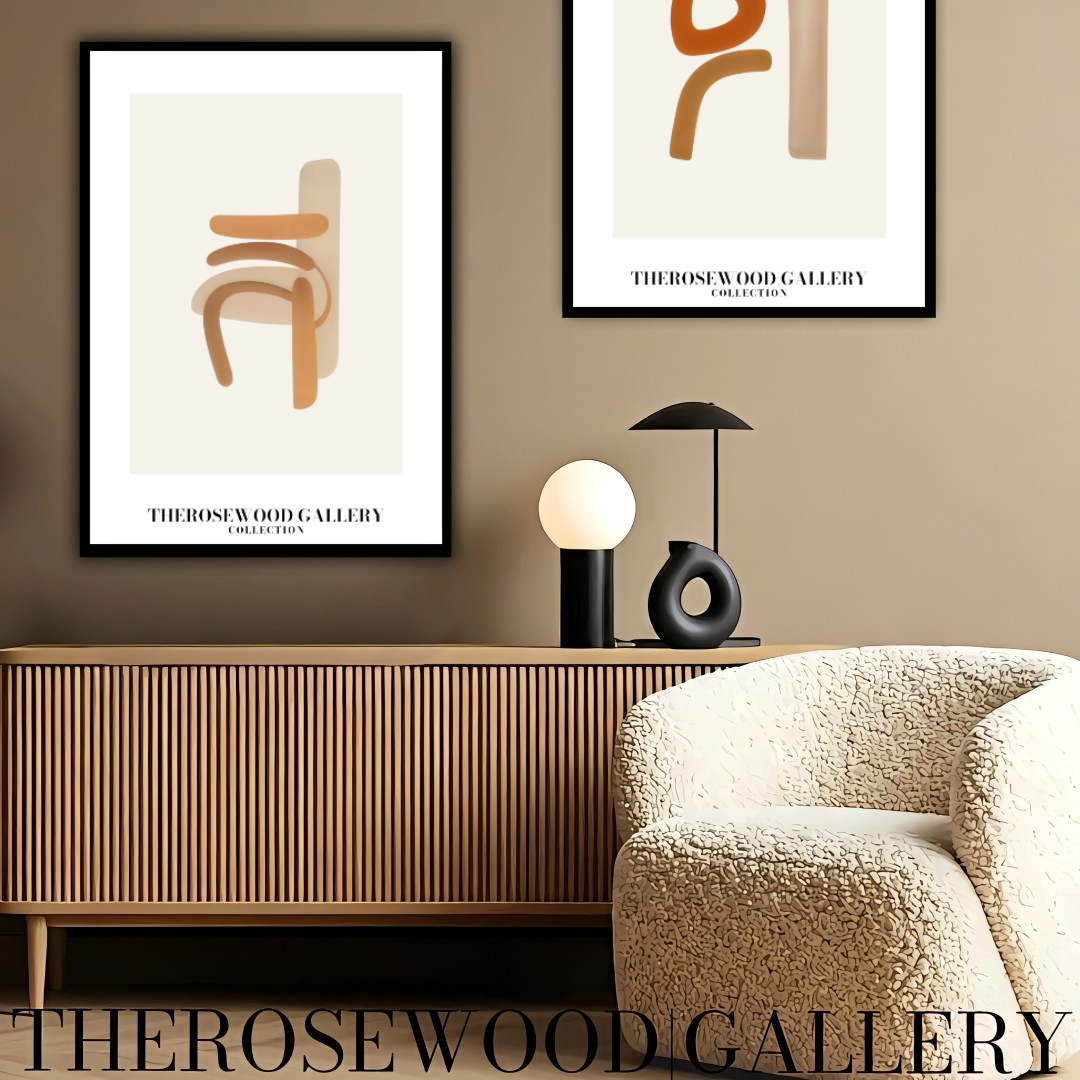 Digital Minimalist Wall Art | High-Resolution Download | Pale Organe Palette | Geometric Shapes | Modern Home Decor