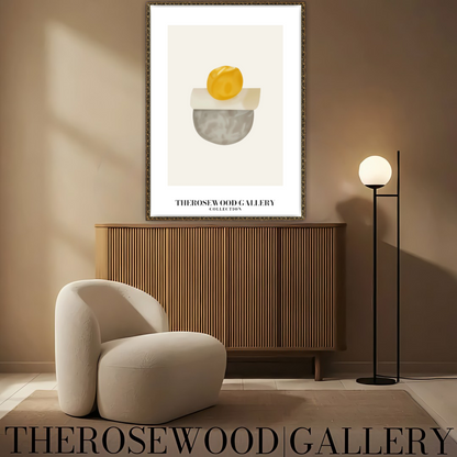 Geometric Minimalist Art Print | Ultra HD Download | Yellow Art | Sleek Patterns | Stylish Decor