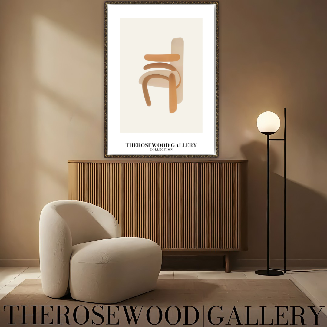Digital Minimalist Wall Art | High-Resolution Download | Pale Organe Palette | Geometric Shapes | Modern Home Decor