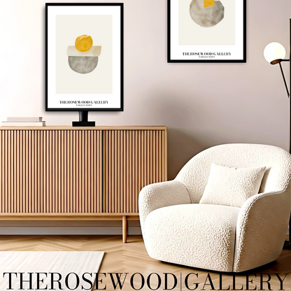 Geometric Minimalist Art Print | Ultra HD Download | Yellow Art | Sleek Patterns | Stylish Decor