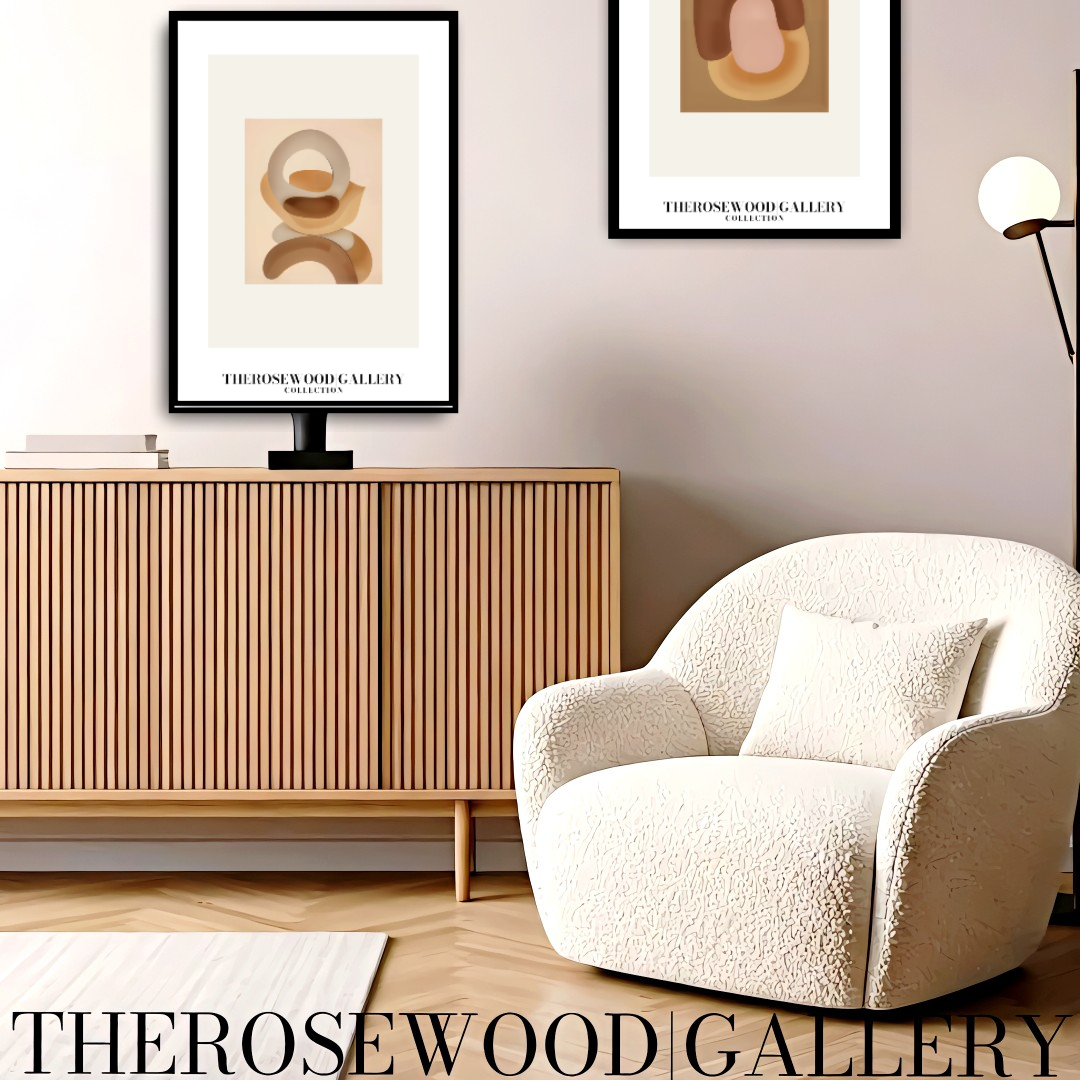 Minimalist Art | High-Resolution Digital Download | Warm Beige Hues | Abstract Geometric Forms | Cozy & Modern